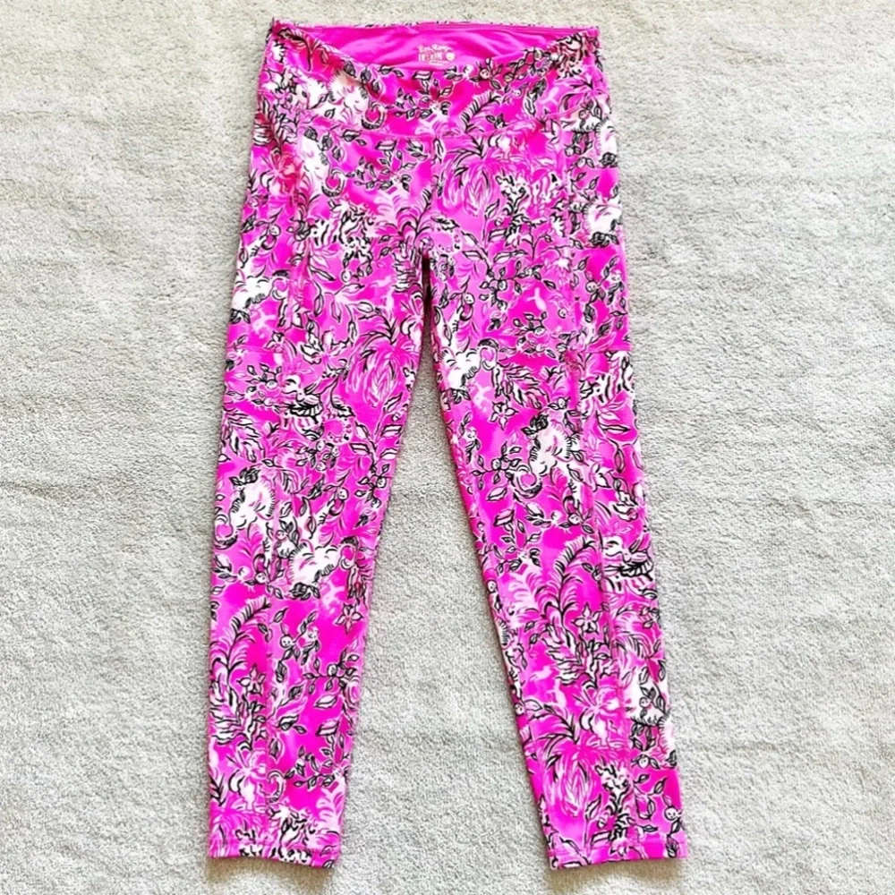 LILLY PULITZER 24" UPF 50+ Luxletic Weekender Mid Rise Midi Legging Size Large_2